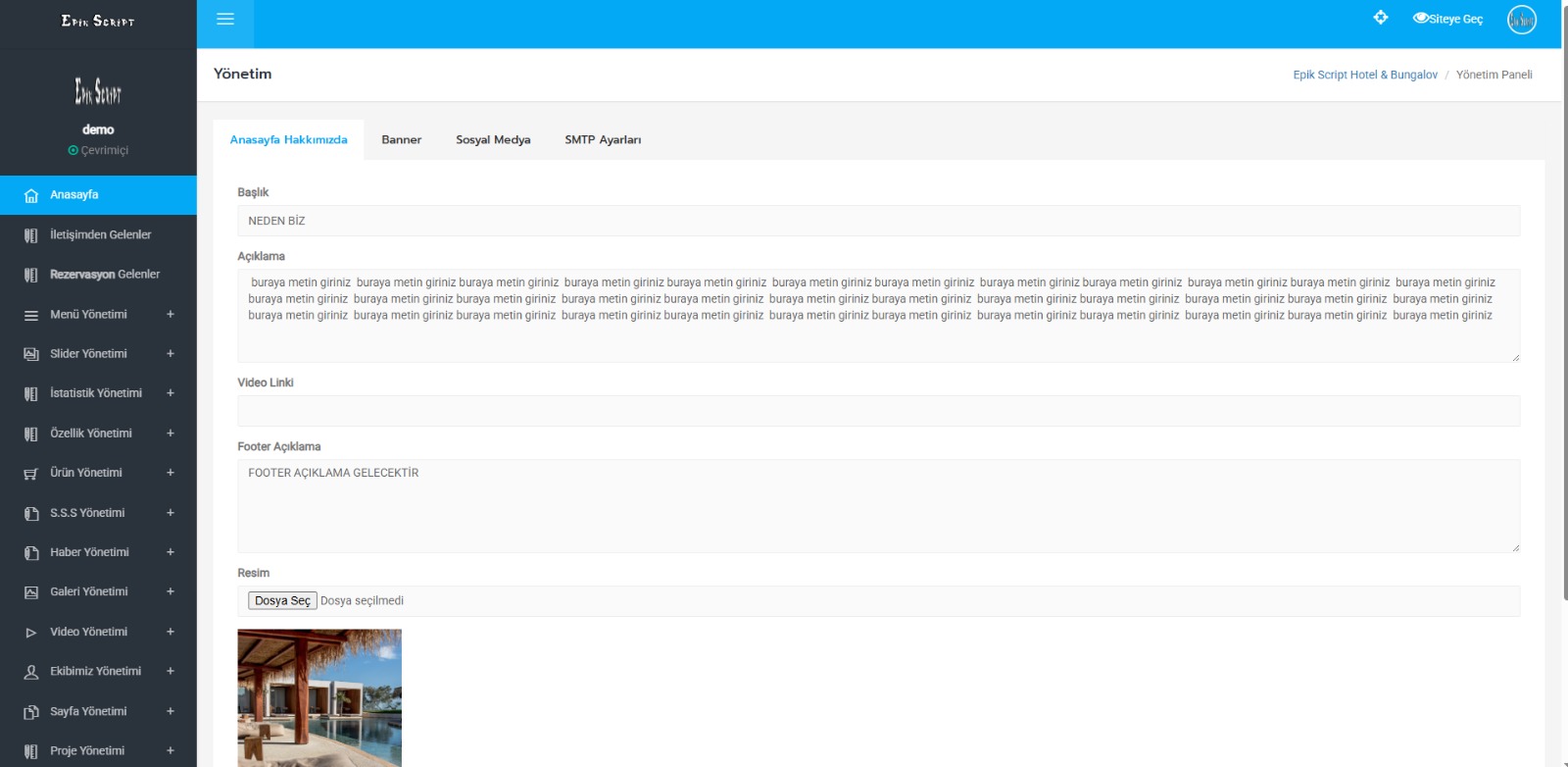 Otel Rezervasyon Yazılımı